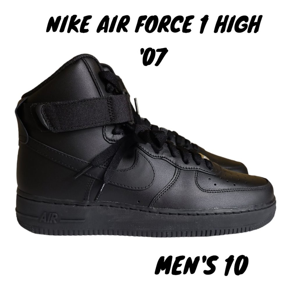 Nike Air Force 1 High "07 Black Black Boot Sneaker Shoe Men's Size 10 NEW